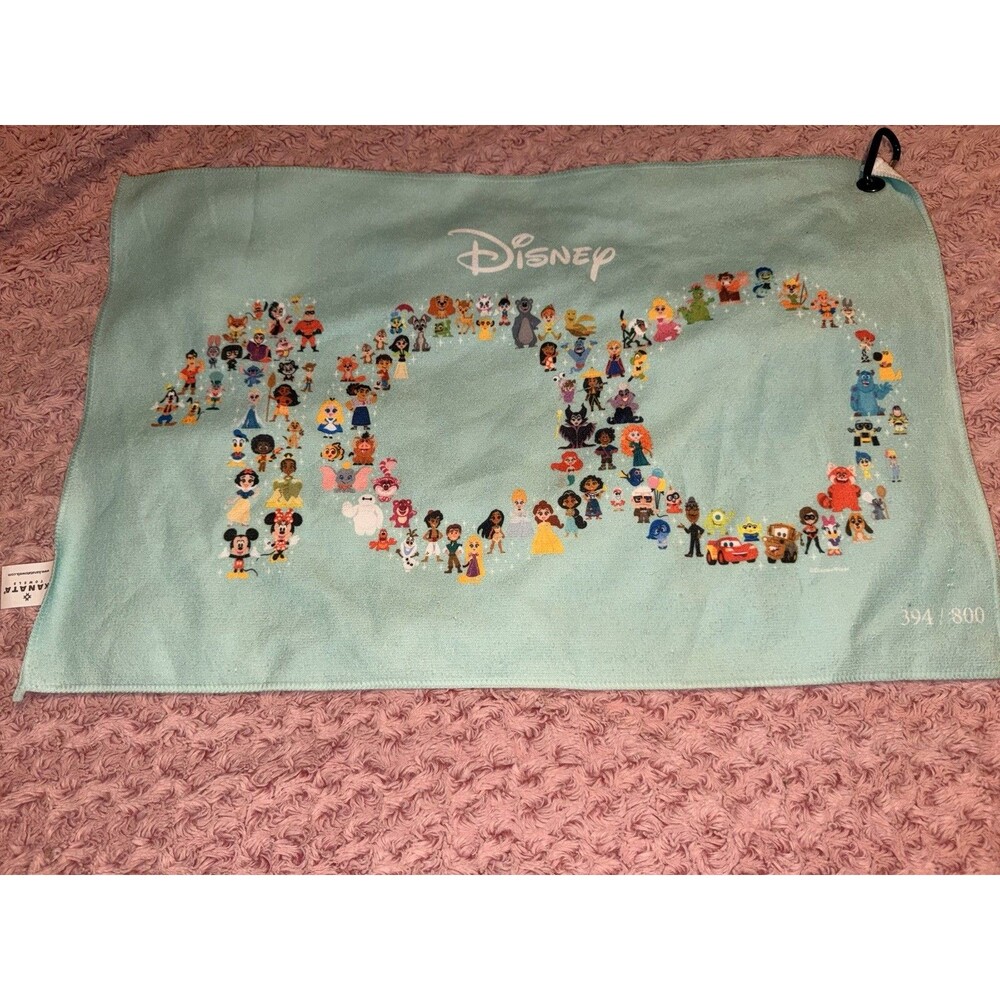 D23 Destination D 2023 Walt Disney Company 100 Golf Towel Limited edition Clip